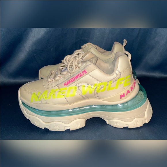 Naked Wolfe Fighter Cloud Sneakers Worn, size 38 US 8 in women’s